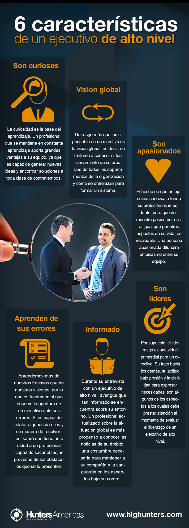 Infografia 6 cualidades ejecutivos de alto nivel
